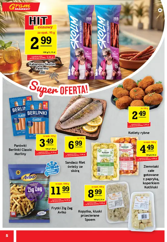 Gram Market - gazetka promocyjna Gazetka od środy 26.08 do wtorku 01.09 - strona 5