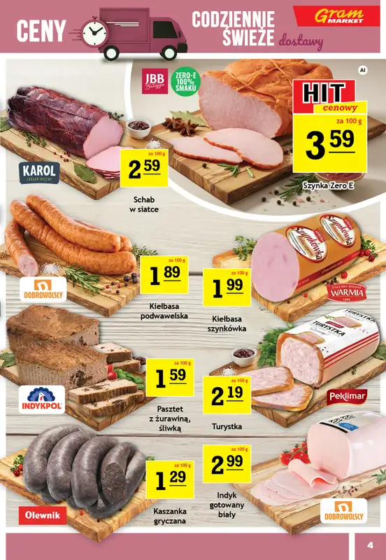 Gram Market - gazetka promocyjna Gazetka od środy 26.08 do wtorku 01.09 - strona 4
