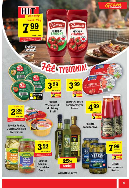 Gram Market - gazetka promocyjna Gazetka od środy 26.08 do wtorku 01.09 - strona 8