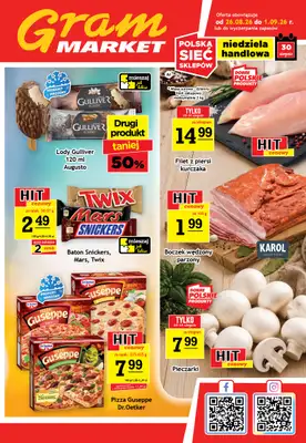 Gram Market - gazetka promocyjna Gazetka od środy 26.08 do wtorku 01.09