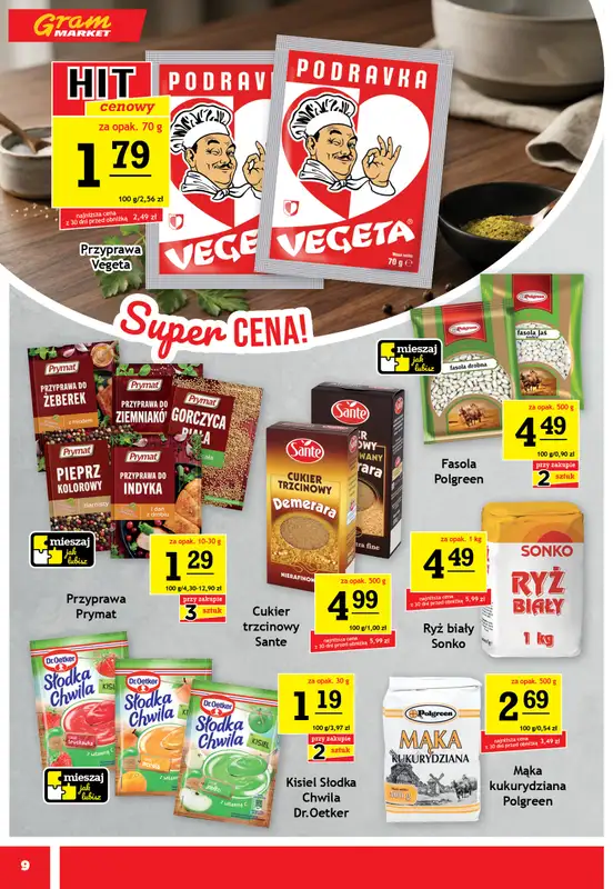 Gram Market - gazetka promocyjna Gazetka od środy 26.08 do wtorku 01.09 - strona 9