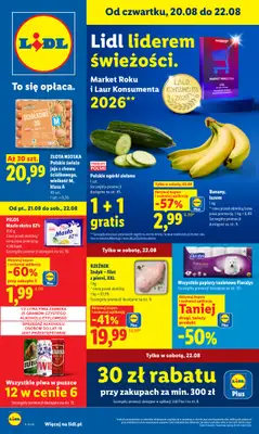 Lidl - gazetka promocyjna Oferta od czwartku od czwartku 20.08 do soboty 22.08