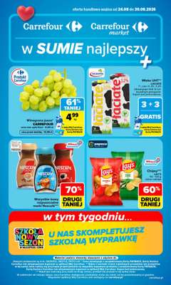 Carrefour - gazetka promocyjna Gazetka Carrefour od poniedziałku od poniedziałku 24.08 do niedzieli 30.08