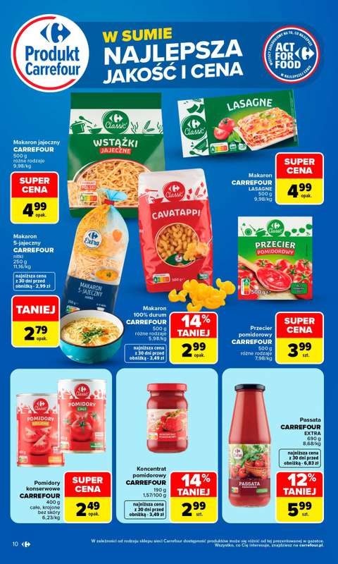 Carrefour - gazetka promocyjna Gazetka Produkt Carrefour najlepsza jakość i cena od poniedziałku 24.08 do soboty 05.09 - strona 10