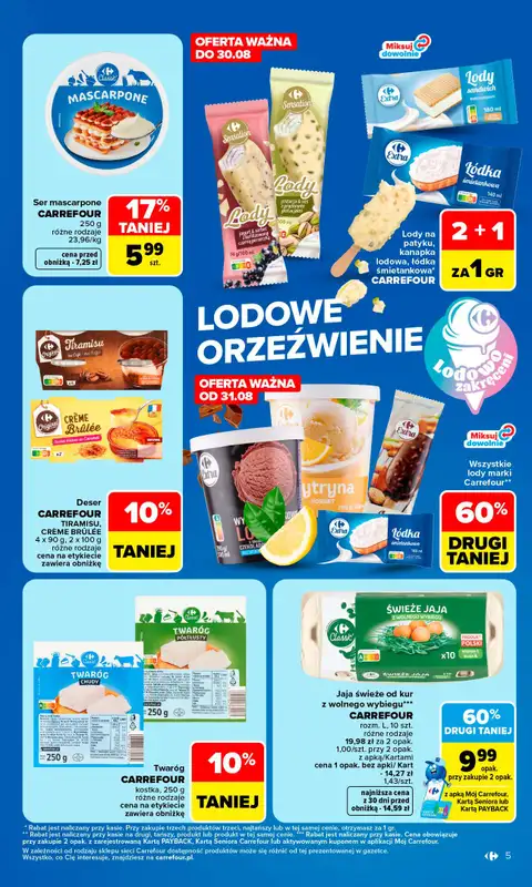 Carrefour - gazetka promocyjna Gazetka Produkt Carrefour najlepsza jakość i cena od poniedziałku 24.08 do soboty 05.09 - strona 5