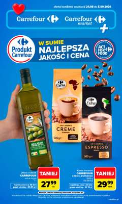 Carrefour - gazetka promocyjna Gazetka Produkt Carrefour najlepsza jakość i cena od poniedziałku 24.08 do soboty 05.09