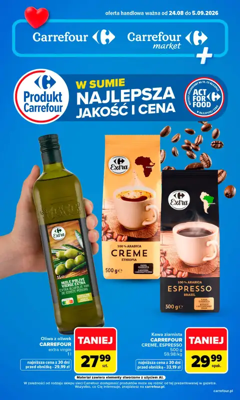 Carrefour - gazetka promocyjna Gazetka Produkt Carrefour najlepsza jakość i cena  
