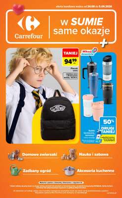 Carrefour - gazetka promocyjna Gazetka w sumie same okazje od poniedziałku 24.08 do soboty 05.09