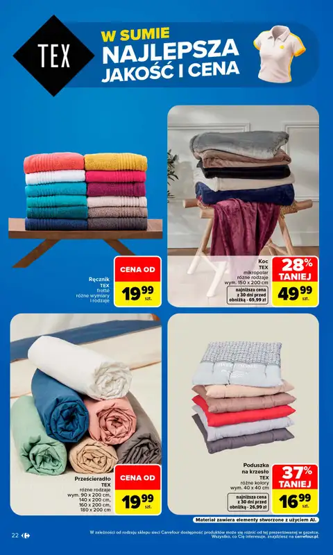 Carrefour Market - gazetka promocyjna Gazetka Produkt Carrefour najlepsza jakość i cena od poniedziałku 24.08 do soboty 05.09 - strona 22