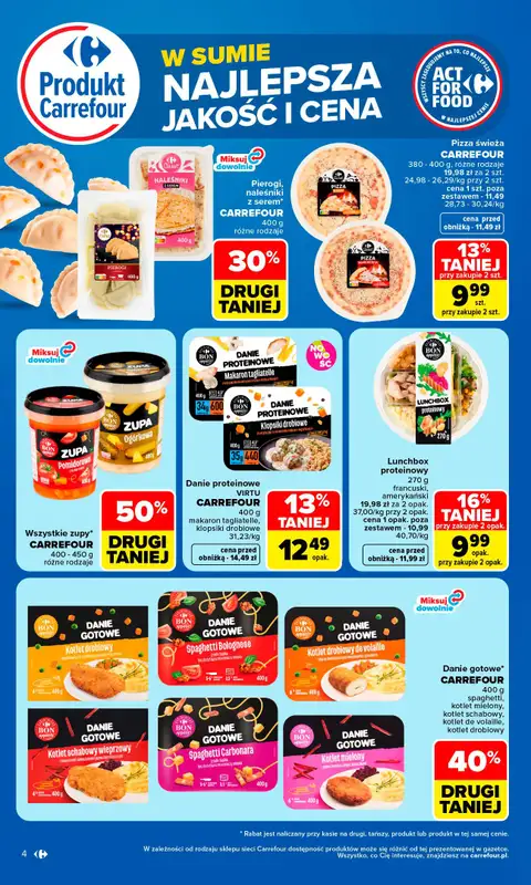 Carrefour Market - gazetka promocyjna Gazetka Produkt Carrefour najlepsza jakość i cena od poniedziałku 24.08 do soboty 05.09 - strona 4