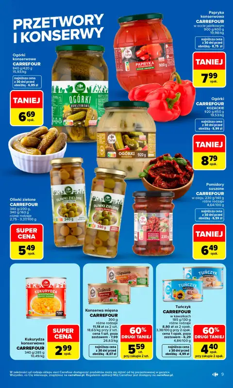 Carrefour Market - gazetka promocyjna Gazetka Produkt Carrefour najlepsza jakość i cena od poniedziałku 24.08 do soboty 05.09 - strona 9
