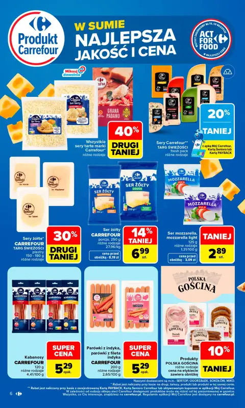 Carrefour Market - gazetka promocyjna Gazetka Produkt Carrefour najlepsza jakość i cena od poniedziałku 24.08 do soboty 05.09 - strona 6