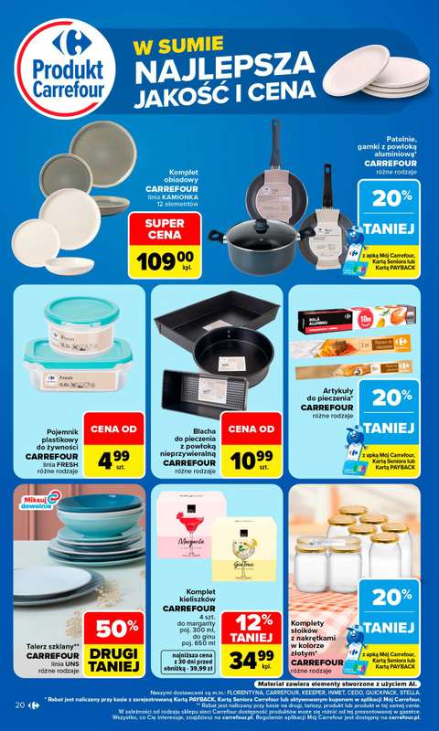 Carrefour Market - gazetka promocyjna Gazetka Produkt Carrefour najlepsza jakość i cena od poniedziałku 24.08 do soboty 05.09 - strona 20