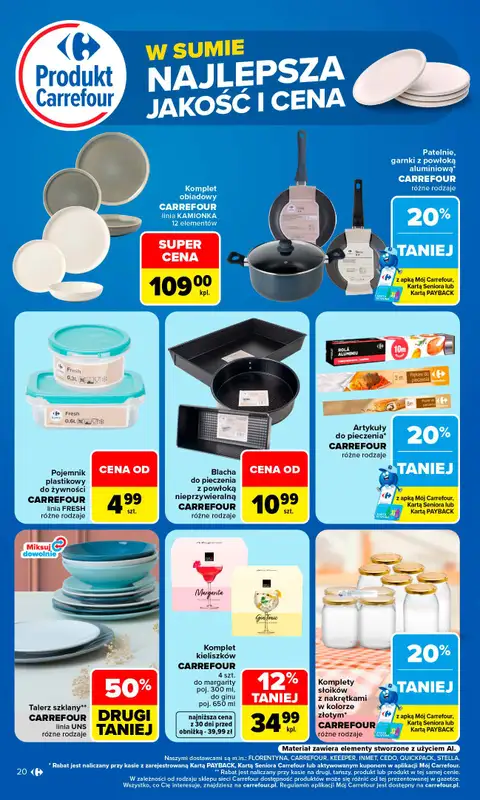 Carrefour Market - gazetka promocyjna Gazetka Produkt Carrefour najlepsza jakość i cena od poniedziałku 24.08 do soboty 05.09 - strona 20