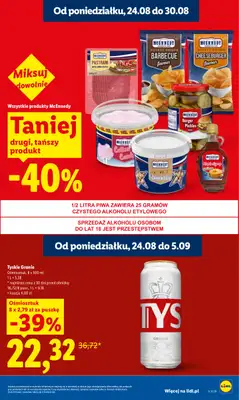 Lidl - gazetka promocyjna Oferta od poniedziałku od poniedziałku 24.08 do środy 26.08 - strona 21