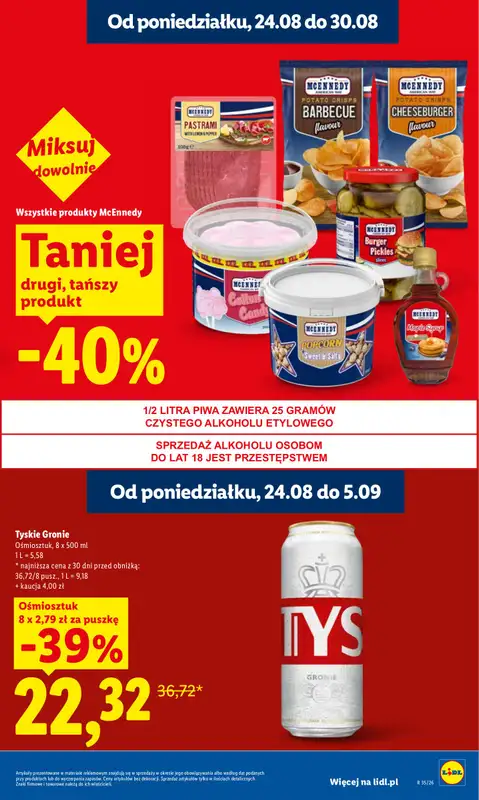 Lidl - gazetka promocyjna Oferta od poniedziałku od poniedziałku 24.08 do środy 26.08 - strona 21