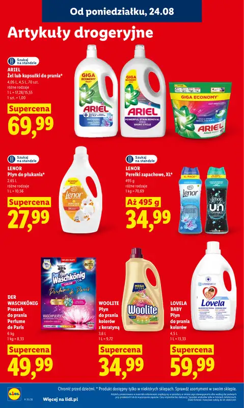 Lidl - gazetka promocyjna Oferta od poniedziałku od poniedziałku 24.08 do środy 26.08 - strona 92