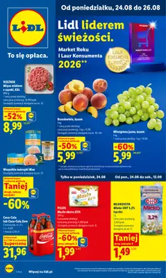 Lidl - gazetka promocyjna Oferta od poniedziałku od poniedziałku 24.08 do środy 26.08