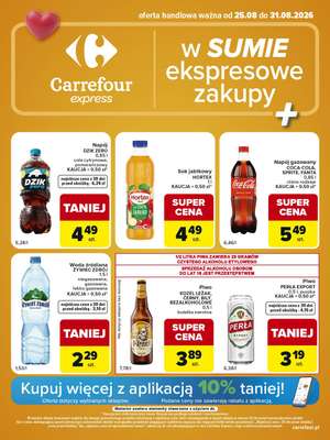 Carrefour Express - gazetka promocyjna Gazetka Express od wtorku 25.08 do poniedziałku 31.08
