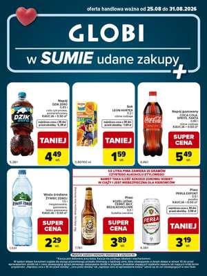 Globi - gazetka promocyjna Gazetka Globi od wtorku 25.08 do poniedziałku 31.08