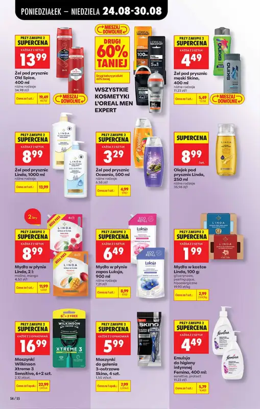 Biedronka - gazetka promocyjna Od poniedziałku od poniedziałku 24.08 do soboty 29.08 - strona 54