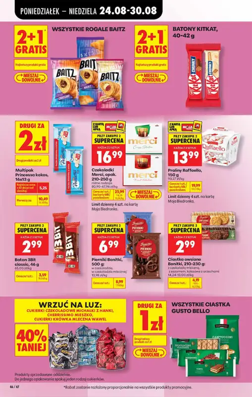 Biedronka - gazetka promocyjna Od poniedziałku od poniedziałku 24.08 do soboty 29.08 - strona 46