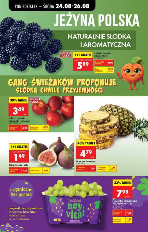 Biedronka - gazetka promocyjna Od poniedziałku od poniedziałku 24.08 do soboty 29.08 - strona 26