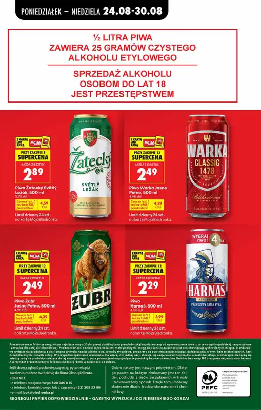 Biedronka - gazetka promocyjna Od poniedziałku, Z ladą tradycyjną od poniedziałku 24.08 do soboty 29.08 - strona 64