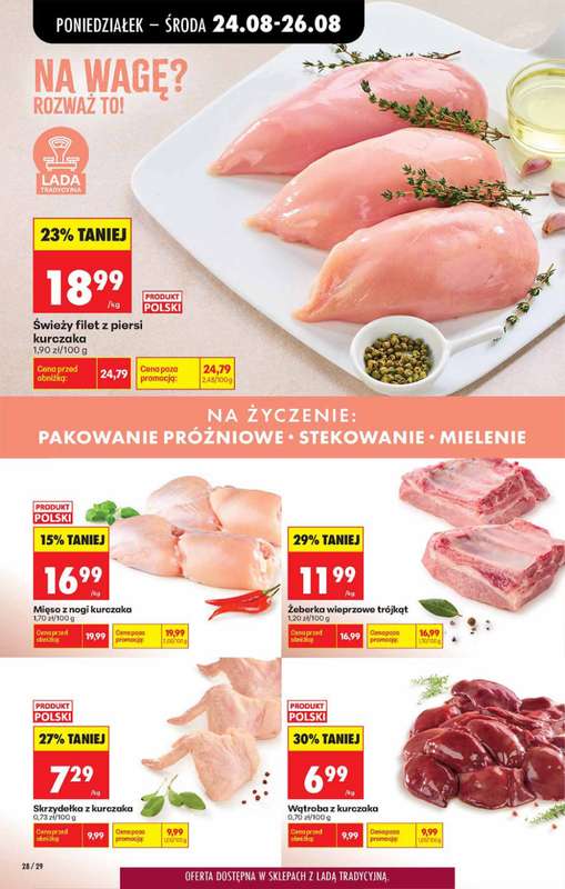Biedronka - gazetka promocyjna Od poniedziałku, Z ladą tradycyjną od poniedziałku 24.08 do soboty 29.08 - strona 28
