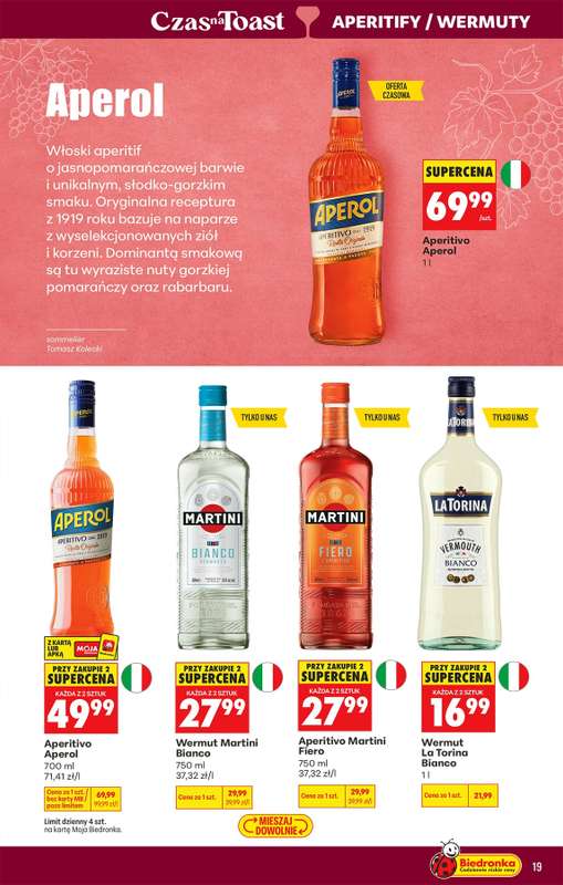 Biedronka - gazetka promocyjna Czas na Toast! od poniedziałku 24.08 do soboty 05.09 - strona 21