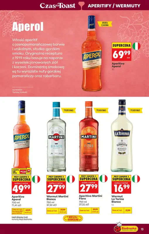 Biedronka - gazetka promocyjna Czas na Toast! od poniedziałku 24.08 do soboty 05.09 - strona 21