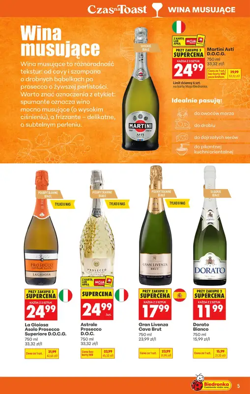Biedronka - gazetka promocyjna Czas na Toast! od poniedziałku 24.08 do soboty 05.09 - strona 5