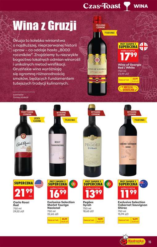 Biedronka - gazetka promocyjna Czas na Toast! od poniedziałku 24.08 do soboty 05.09 - strona 17