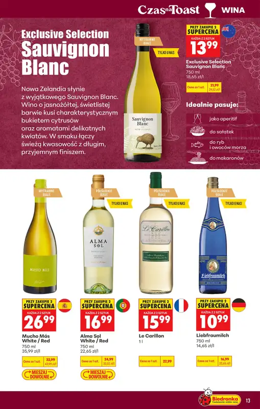 Biedronka - gazetka promocyjna Czas na Toast! od poniedziałku 24.08 do soboty 05.09 - strona 15