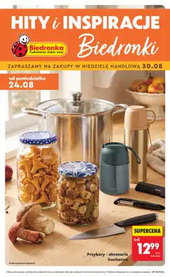 Biedronka - gazetka promocyjna Hity i inspiracje, od 24.08 od poniedziałku 24.08 do środy 09.09