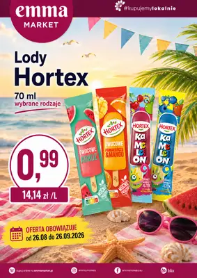 emma MARKET - gazetka promocyjna Lody Hortex od środy 26.08 do soboty 26.09