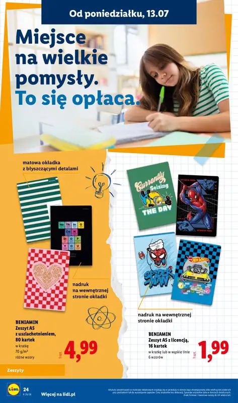 Lidl - gazetka promocyjna Kompletna Wyprawka W Megacenach od wtorku 14.07 do poniedziałku 31.08 - strona 26