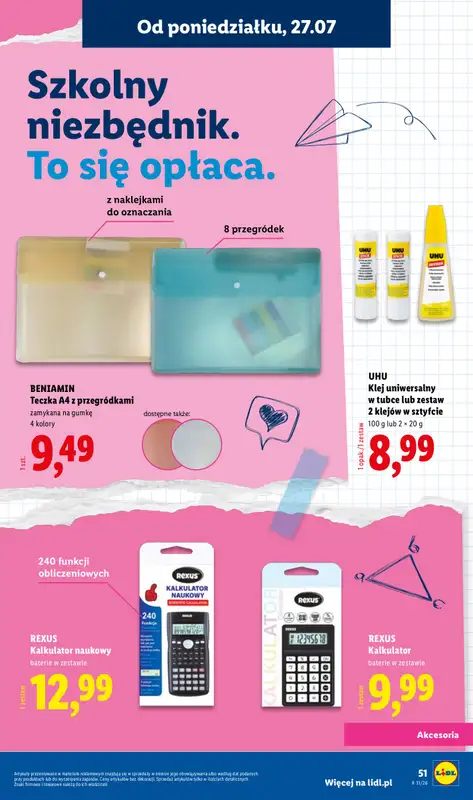 Lidl - gazetka promocyjna Kompletna Wyprawka W Megacenach od wtorku 14.07 do poniedziałku 31.08 - strona 53