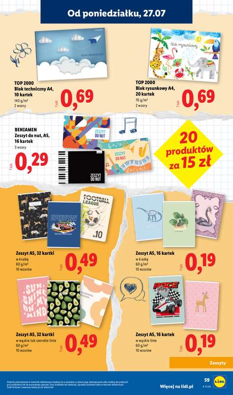 Lidl - gazetka promocyjna Kompletna Wyprawka W Megacenach od wtorku 14.07 do poniedziałku 31.08 - strona 61