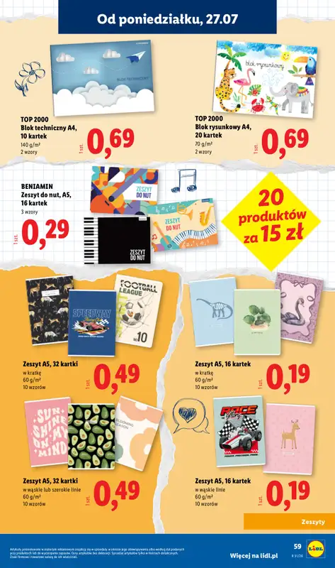 Lidl - gazetka promocyjna Kompletna Wyprawka W Megacenach od wtorku 14.07 do poniedziałku 31.08 - strona 61