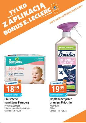 Leclerc - gazetka promocyjna Tylko z aplikacją Bonus E.Leclerc od wtorku 25.08 do soboty 05.09