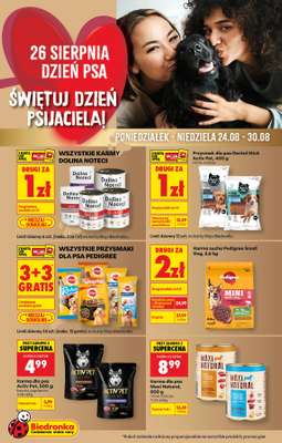 Biedronka - gazetka promocyjna Dzień Psa od poniedziałku 24.08 do niedzieli 30.08
