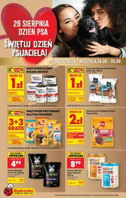 Biedronka - gazetka promocyjna Dzień Psa od poniedziałku 24.08 do niedzieli 30.08