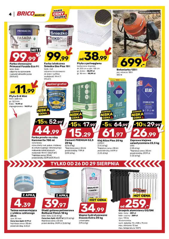 Bricomarche - gazetka promocyjna Gazetka od środy 26.08 do soboty 05.09 - strona 4