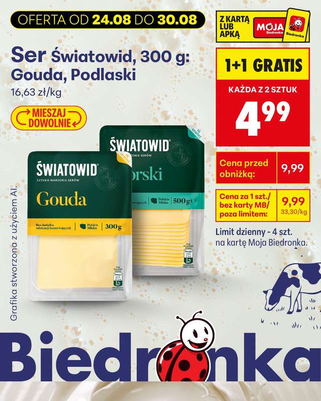 Biedronka - gazetka promocyjna Biedronkowe oszczędności od poniedziałku od poniedziałku 24.08 do środy 26.08 - strona 5