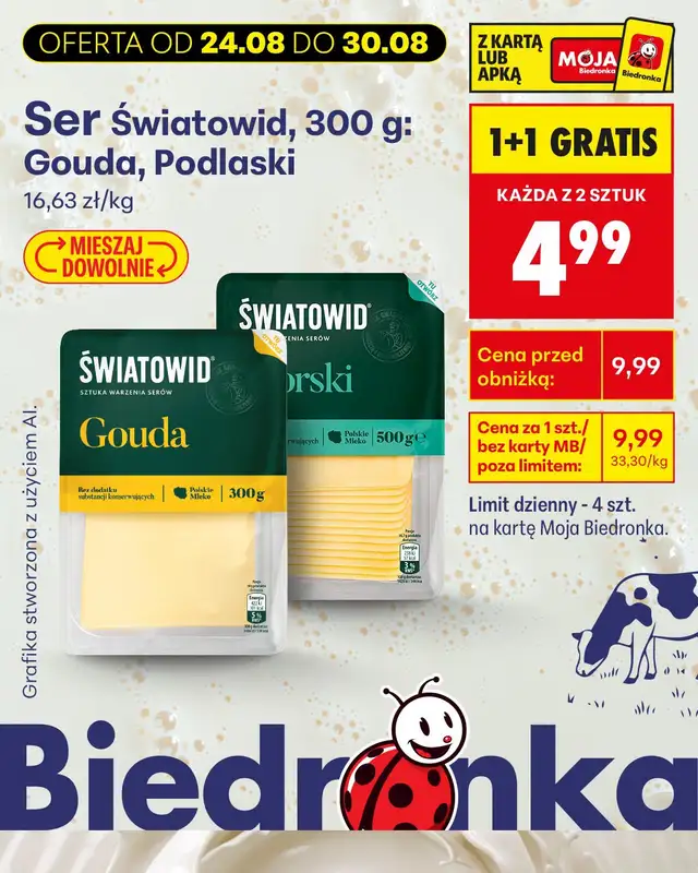 Biedronka - gazetka promocyjna Biedronkowe oszczędności od poniedziałku od poniedziałku 24.08 do środy 26.08 - strona 5