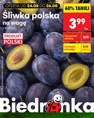 Biedronka - gazetka promocyjna Biedronkowe oszczędności od poniedziałku od poniedziałku 24.08 do środy 26.08