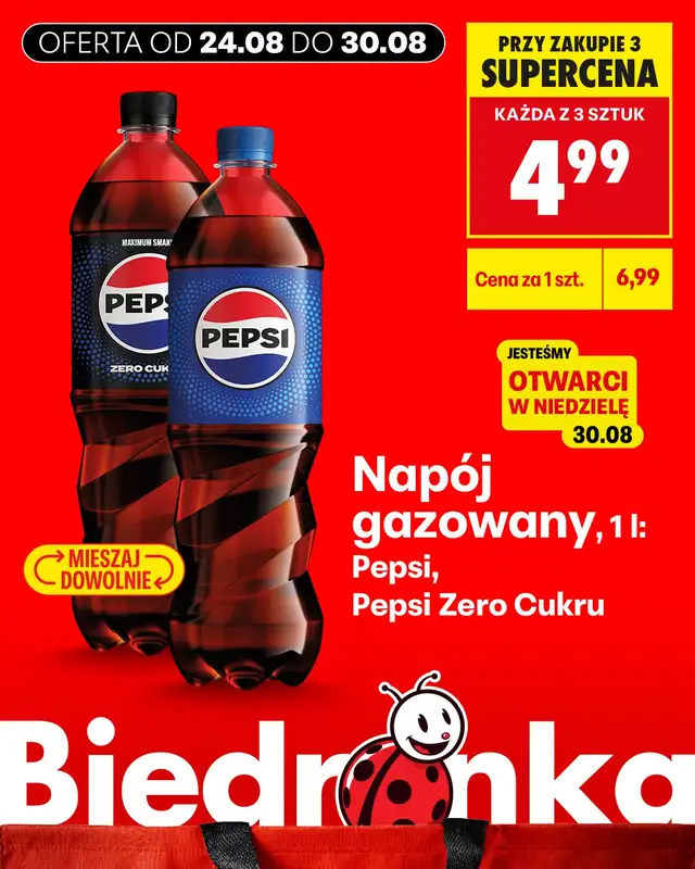 Biedronka - gazetka promocyjna Biedronkowe oszczędności od poniedziałku od poniedziałku 24.08 do środy 26.08 - strona 9