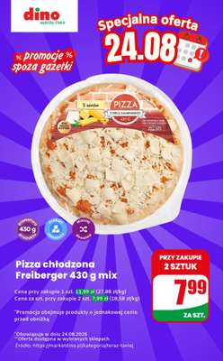 Dino - gazetka promocyjna Pizza chłodzona - oferta na 24.08 | Promocje spoza gazetki od poniedziałku 24.08 do poniedziałku 24.08