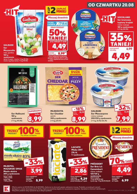 Kaufland - gazetka promocyjna Gazetka Tygodnia od czwartku 20.08 do środy 26.08 - strona 43